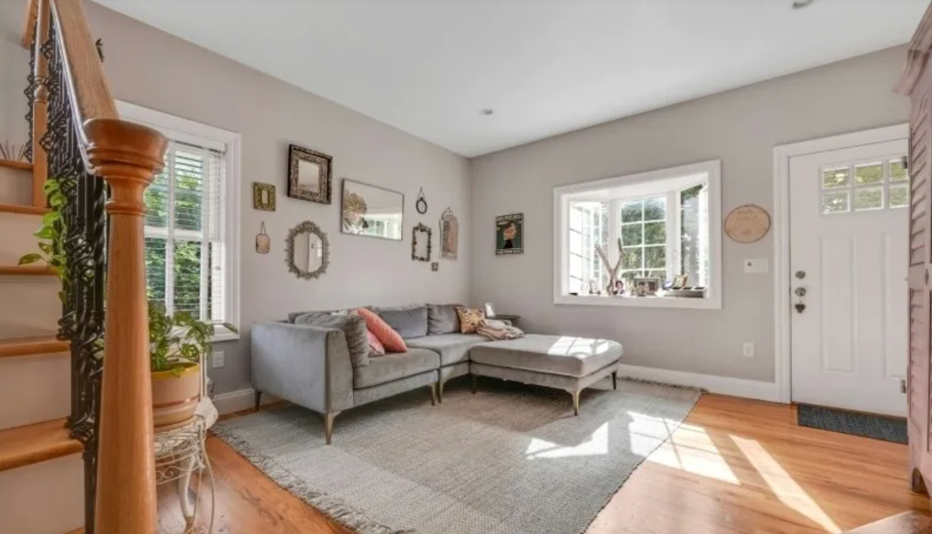 Cozy, welcoming home entry filled with natural light